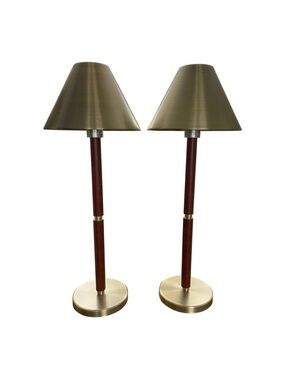 Authentic Ralph Lauren Elegant
Brass and Leather Table Lamps